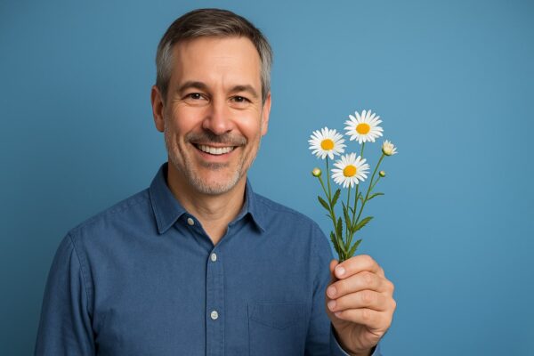 Ox-Eye Daisy (Leucanthemum vulgare) for Middle-Aged Men